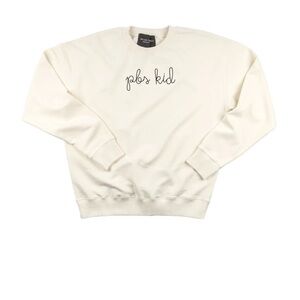 NWT Lingua Franca x PBS “pbs kid” Women’s Sweatshirt – Cream